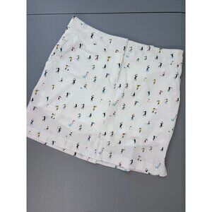 Izod Golf women's 6 white golf patterned athletic skort a-line stretch NWT